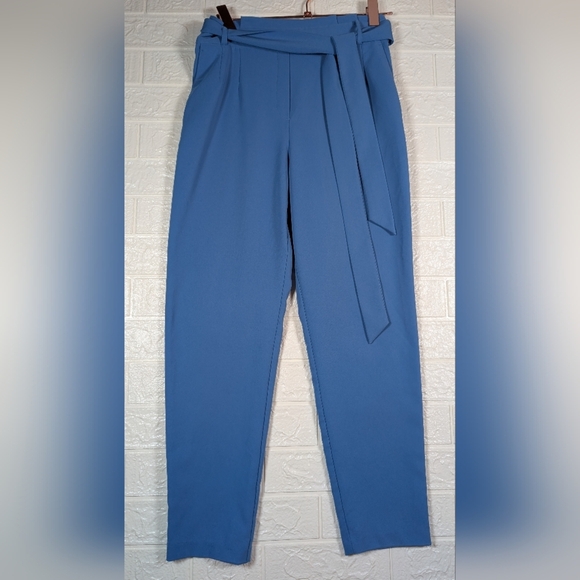 362-Dynamite Sky Blue Tie-Waist Trousers - Picture 1 of 4